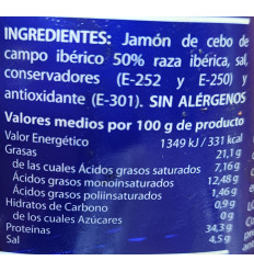 Jamón de Cebo de Campo 50% Ibérico de Sierra de Barbellido
