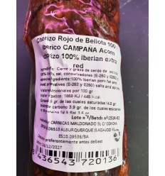Chorizo de Bellota 100% Ibérico Maldonado
